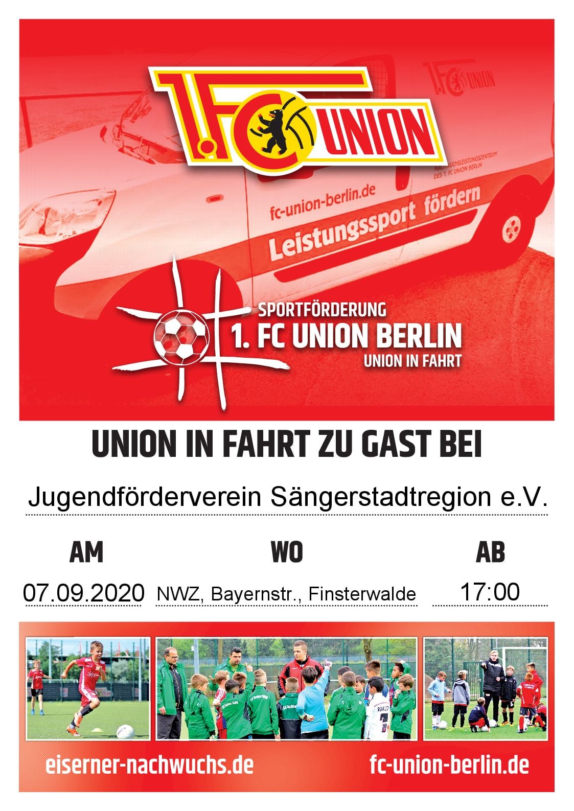 Der 1. FC Union Berlin beim JFV Sängerstadtregion