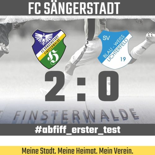 Erster Sieg im ersten Test…