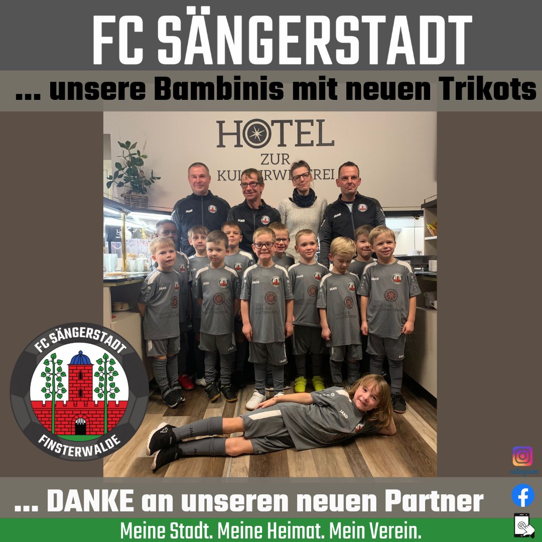 Das Hotel zur Kulturweberei unterstützt die Jüngsten des FC Sängerstadt