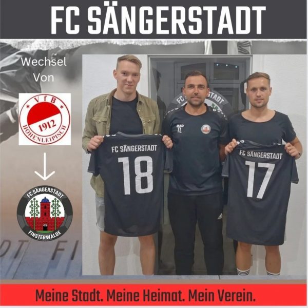 Die ersten Neuzugänge für die neue Saison 2024/25 beim FC Sängerstadt